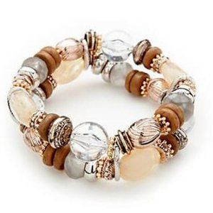 Neutral Gold Tone Set of 2 Bracelet